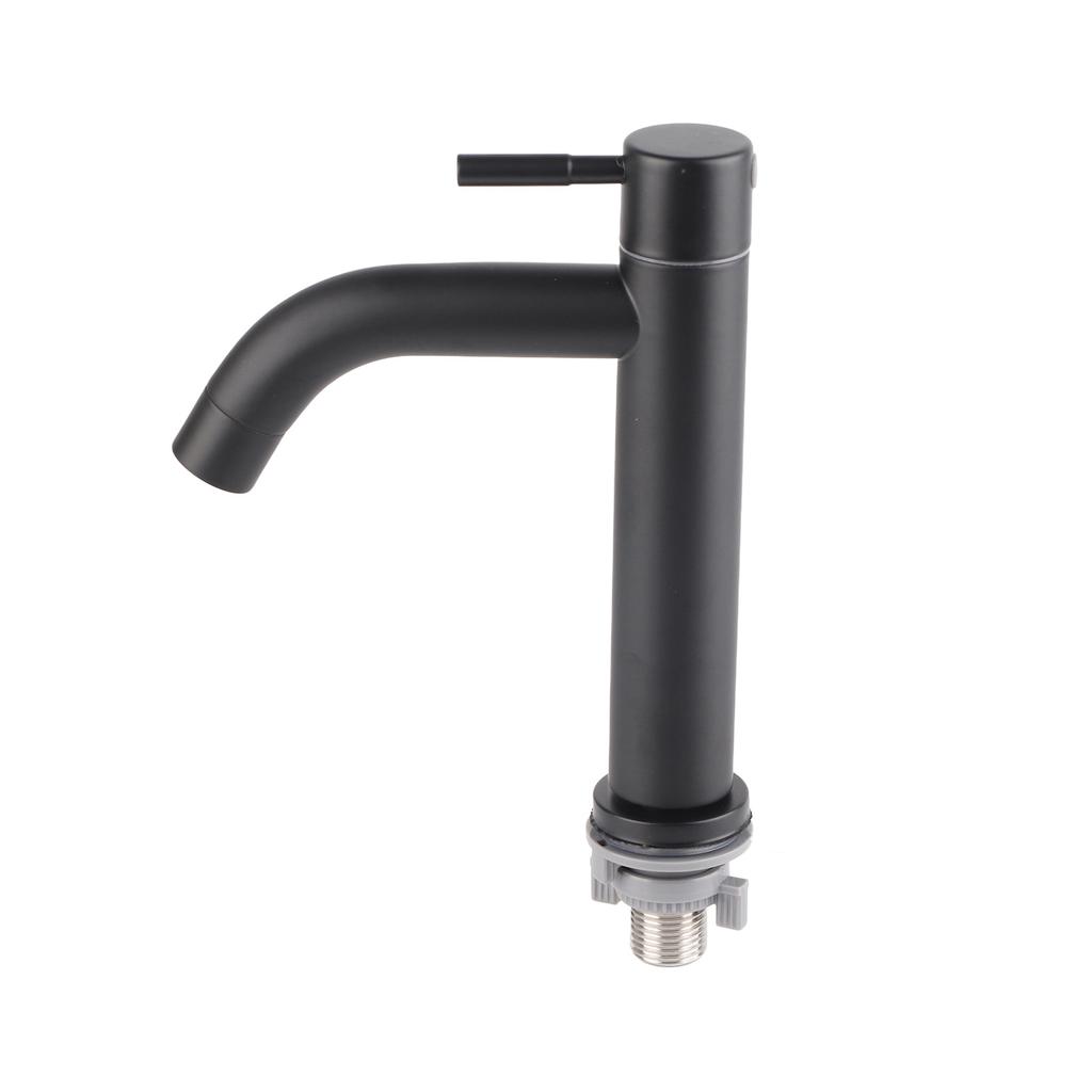 Stainless Steel Bathroom Basin Sink Faucet Single Cold Water Tap Faucet with Hose