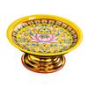 Alloy Temple Tray Easy to Fill Buddhist Decoration Chinese Style 7 Inch
