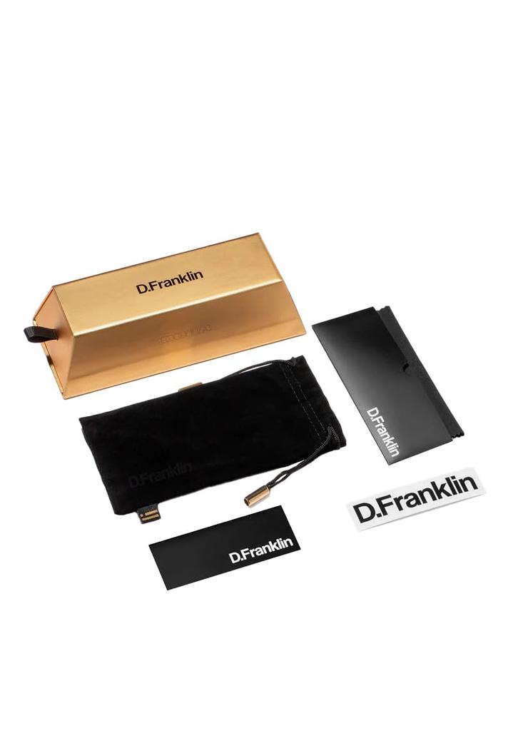 Dee Franklin Doha Square Dark Sunglasses, Carry/Brown, DFKSUN1513-0802