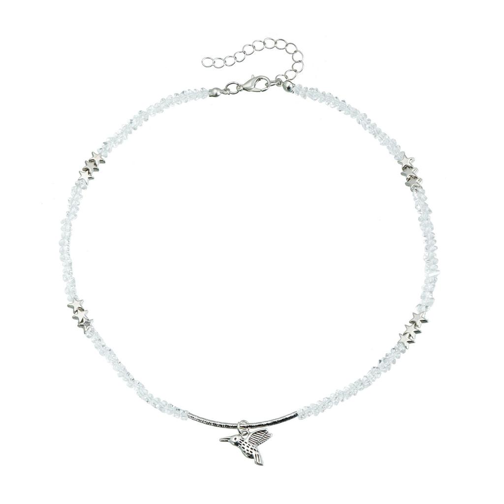 Trendige Minimalistische Vogelanhänger Halskette Verstellbare Kette Leichte Schlüsselbein Kette für Damen Modeschmuck Geschenk