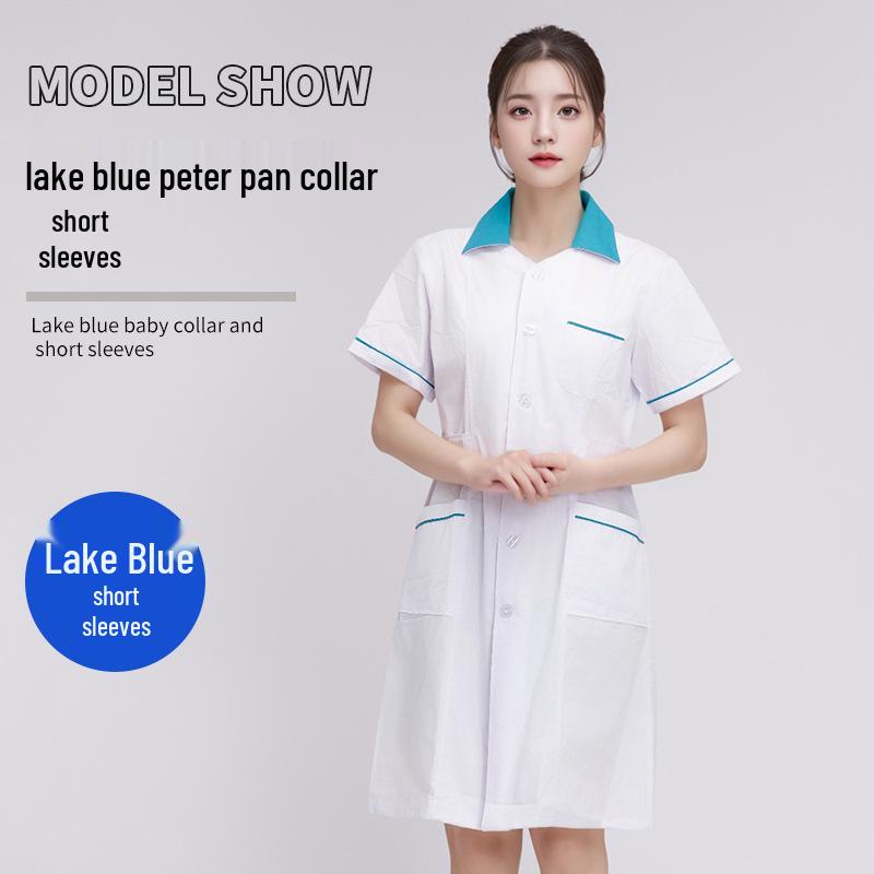 Short Sleeve Nurse & Doctor White Coat Uniform