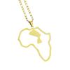 Trendy Unisex Neck Chain Necklace With Detailed Egypt Queen And Africa Map Design Fashionable African Themed Jewelry