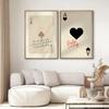 1pcs Ace Card Positive Sayings Print Fashion Canvas Wall Art Canvas Print Aesthetic Decor Vintage Bedroom Cute Poster  Wall Art