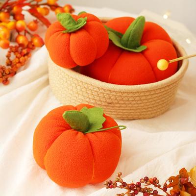 Plush Pumpkin Pillow 3D Simulated Pumpkin Sofa Cushion Soft Orange Pumpkin Home