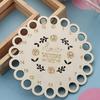 4Pieces Wood Stitching Thread Holder Disc Numbered Embroidery Floss Thread Organiser Embroidery Thread Dispenser Disc