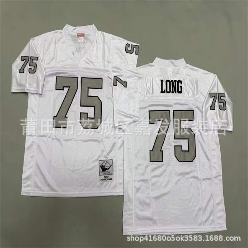 Rugby Jersey Oakland Raiders Retro Style Embroidered Football Uniform Mens Cotton Sport Shirt