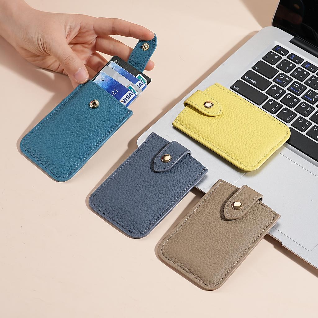 New Cow Leather Men's Card Bag Coin Purse Slim Credit Card Holder Wallet For Men and Women ID Card Pocket