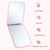 Mini Compact Led Makeup Mirror With Light 2X Magnifying Small Pocket Portable Travel Pink Black Foldable Cosmetic Vanity Mirrors
