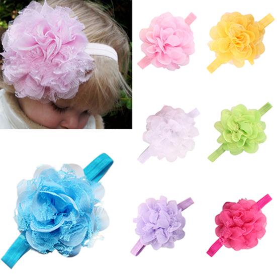 Cute Toddler Baby Girls' Flower Headband Elastic Hair Band Headwear Headdress