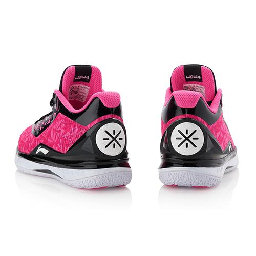 Li Ning WOW 4 Mid top Basketball Shoes Men's Pink Black ABAL037-23