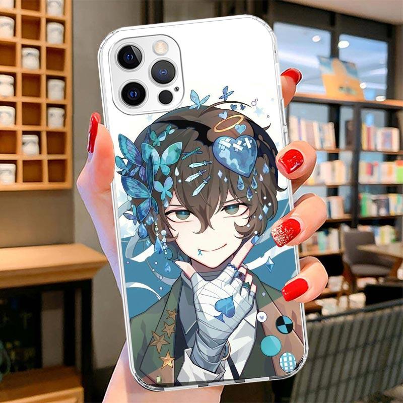 

Cartoon Bungo Stray Dogs Cover Phone Case For iPhone 16 17 Air 15 14 Pro Max 16E Phone Case 13 Mini 12 11 7 SE 8 Print Pattern F iPhone 13 Pro