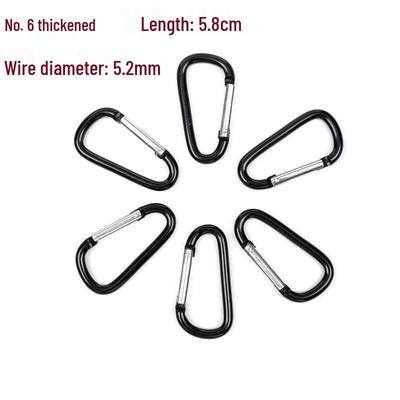 ML6 D-Form Aluminiumlegierung Karabiner 50er-Pack
