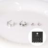 Dieuamour [8Pack] Heart Cubic Ring Daily Earring Set