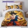Son Goku Pattern Bedding,Quilt Set Quilt Cover Pillowcase Home Birthday Gift (1 * duvet cover + 2 * pillowcase, without core)