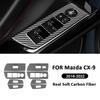 For Mazda CX-9 2016- Carbon Fiber 4PCS Car Power Window Lifter Switch Panel Trim Frame Decoration Sticker Interior Parts