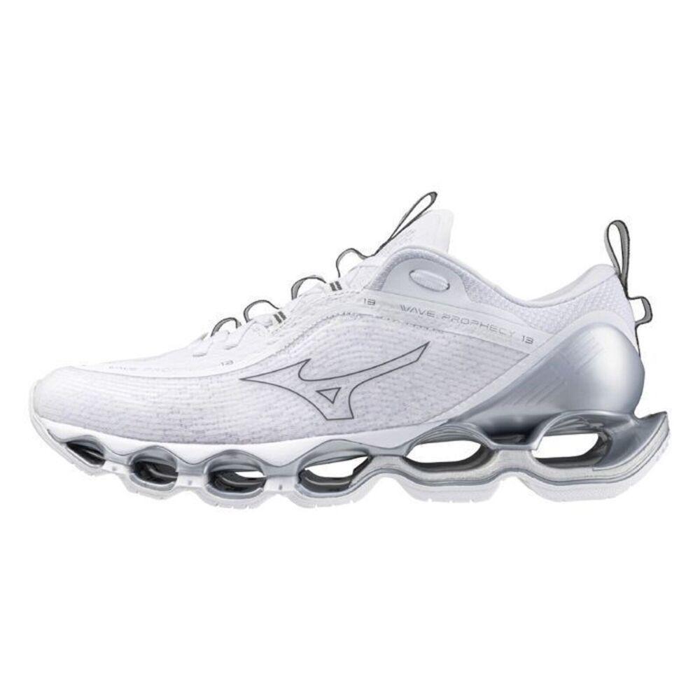 Mizuno Wave Prophecy 13 White Silver Men Sneakers Metallic-Grey J1GC245131