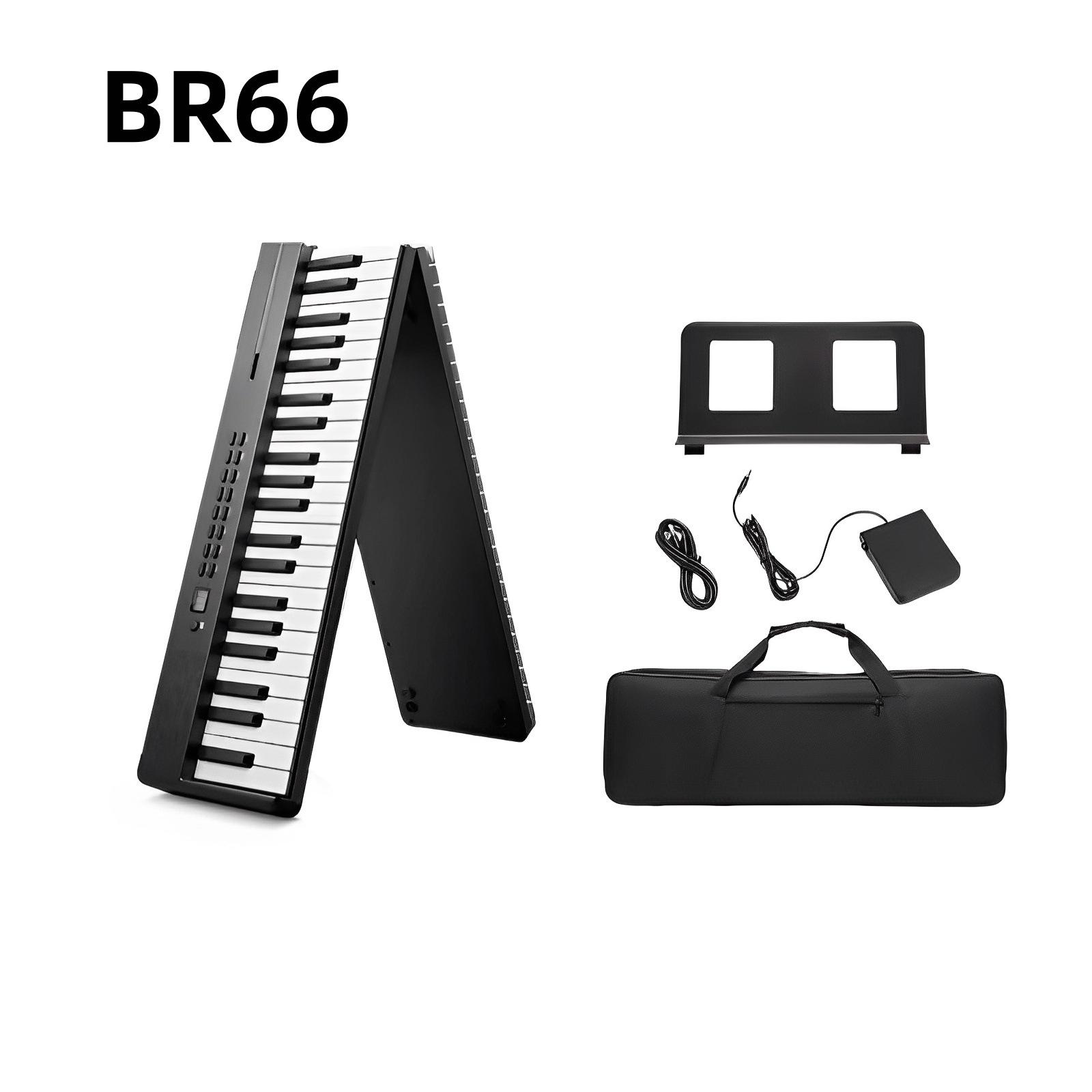 88-Key Foldable Portable Electronic Piano Keyboard for Beginners 4.2KG black EU plug