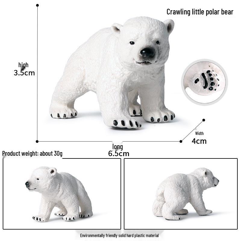 Children's Polar Bear Animal Model for Playhouses and Garden Decor