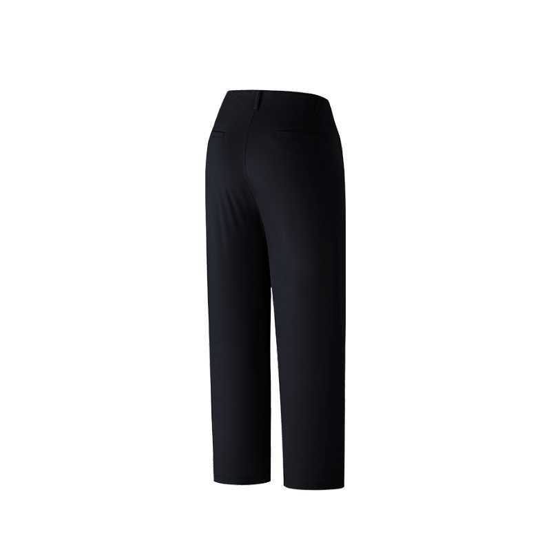 Anta Training Series Simple Button Breathable Straight Casual Pants Women bottoms 162537512N-3
