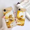 golden galloping horse For IPhone 17Pro Max 16 17 Pro 15 Pro 14 13 Plus 12 Mini 11Pro Max XR 16E 17 Air Golden glass phone case