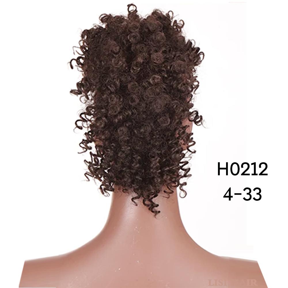 MISS WIG Estensioni sintetiche dei capelli Mohawk ricci crespi Pezzi di capelli colorati con clip per le donne Party