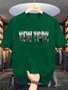 Simple Fashion New York Letters T Shirts For Men Summer Trendy Hip Hop 3D Printed Tshirts Loose Streetwear Breathable Tees Tops