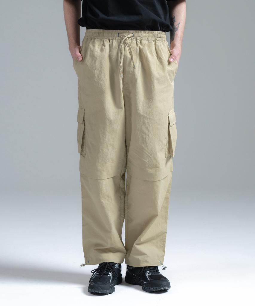 CANVARTS Aero Twill Cargo Wide Pants (Beige)