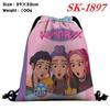 Demon Hunters Drawstring Bag Lightweight Backpack Cartoon Print Travel Fitness Clothes Storage