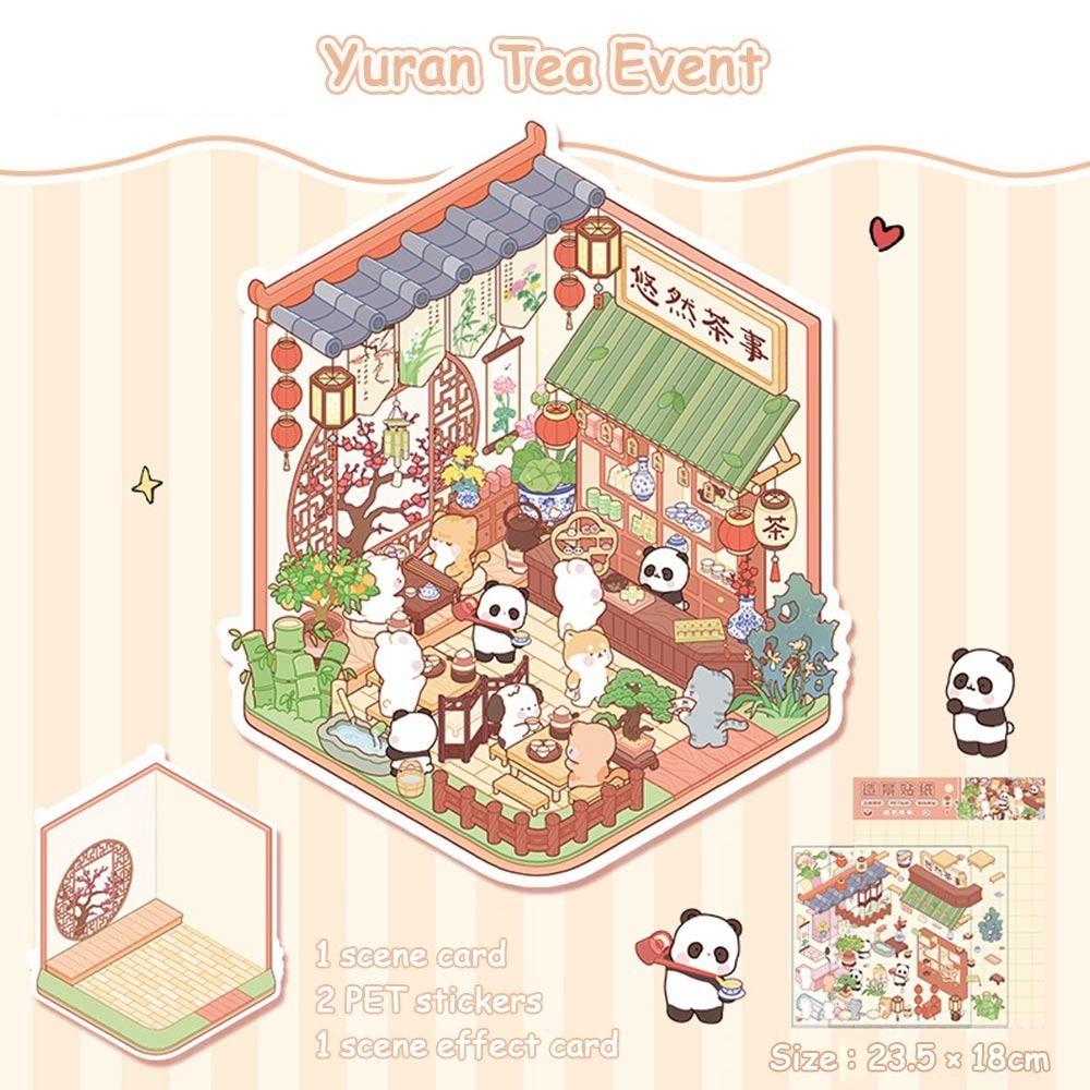 3D Miniature Scene 3D Stickers DIY Visual Stacking Sticker Gifts Hand Account Stickers