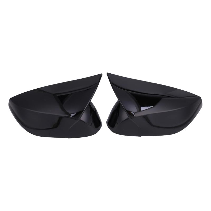 Side Mirror Housing Covers, Molded ABS Pair with Clearance Around Integrated Turn Signals After Adhesive Installation