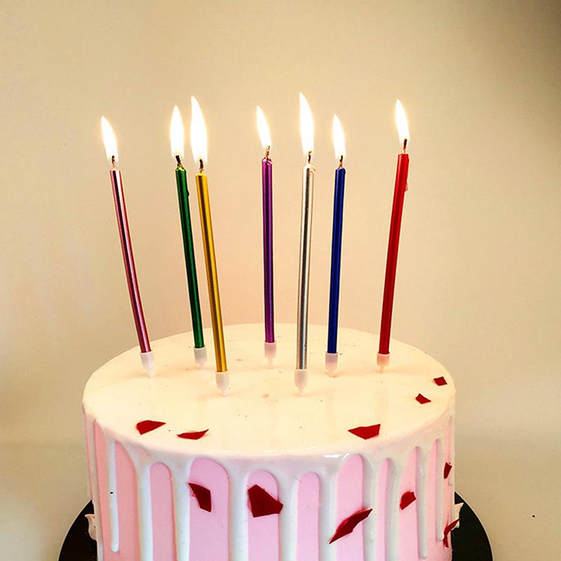Color Candles 6/8pcs/box Wedding Party Birthday Cake Candles Decoration Party Supplies For Children Kids