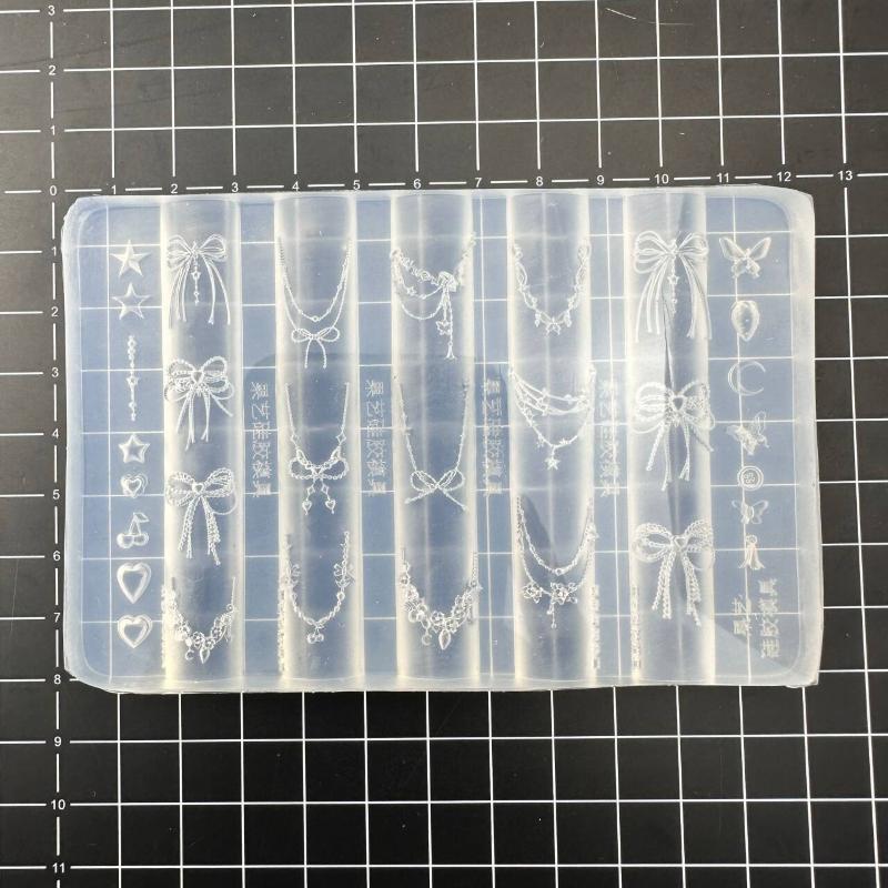 Dragons Bone 3D Silicone Nail Mold Flower Bowknot Star Chain Nails Templates Diy Nail Art Decoration Manicure Design Tools