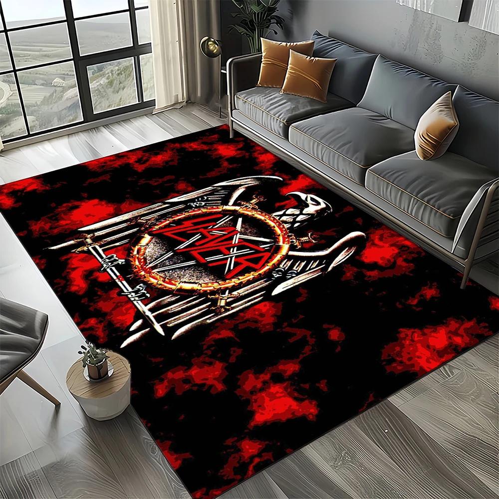 27 Style Slayer Heavy Metal Rcck Band Sign Carpet Rug for Living Room Bedroom Home Sofa Decoration,Kid Play Non-slip Floor Mat