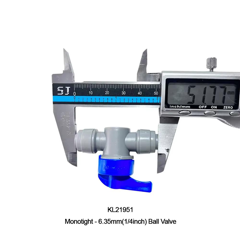 

KegLand 6.35/8mm Ball Valve Push In Fittings Plastic Quick Conector Beer Hose Tube Joints Barware