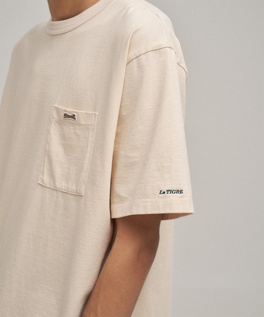 LE TIGRE Classic Pocket T-Shirt (Ivory)