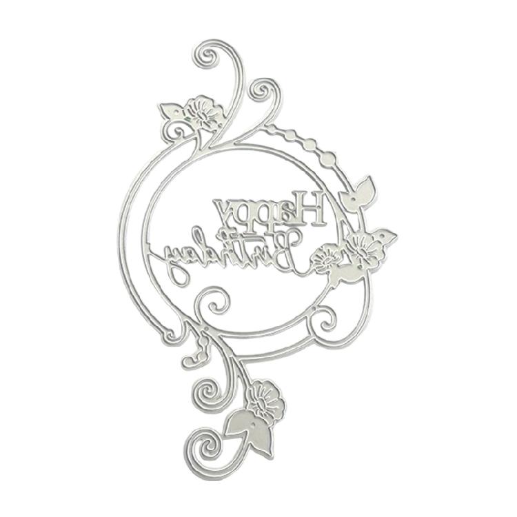 

Birthday Wreath Die Cut Metal Embossing Templates Carbon Steel Cutting Dies for Art Craft Card Making Scrapbooking 1