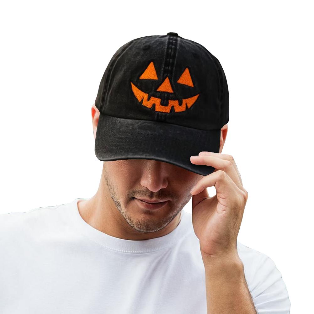 Halloween Hat Baseball Cap Embroidery Halloween Sun Hat Unisex Baseball Hat for Men and Women