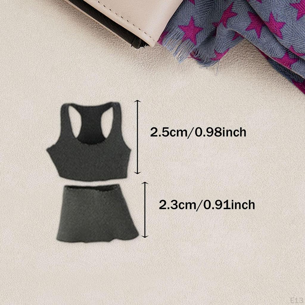 Sportweste Shorts Set im Maßstab 1/12 für Figurenkörper Miniatur BH und trendig beweglich