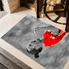Soccer Player Action Area Rug Design for Game Room Hallway Foyer Dormitory Antislip Carpet Anime Office Decor Best for Christmas