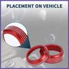 Media Volume Gear Shift Switch Knob Cover Ring for Ford Mach-E 21-24 Red 2Pcs
