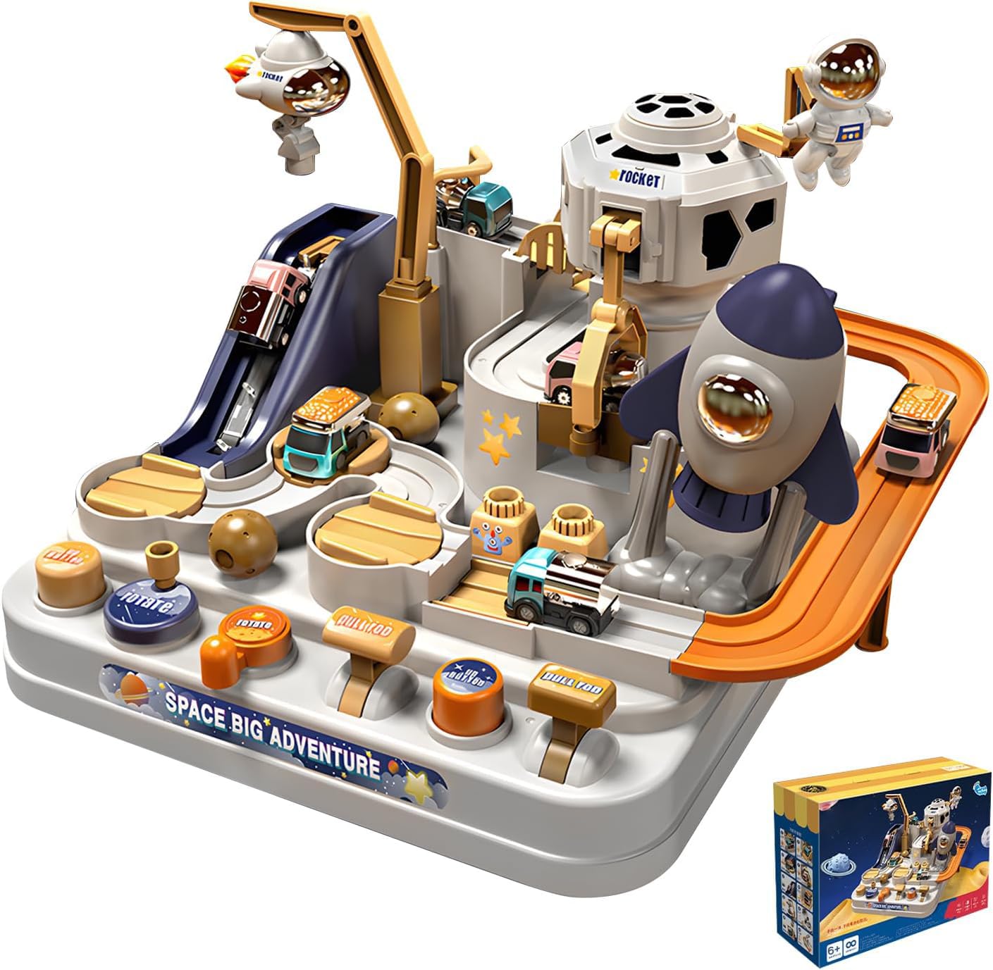 

Toy Pretend Educational Toy for Ages and Space Truck No Batteries Finger Popular Birthday Gift for Girls and Christmas Gift Cars, Vehicles, Play, 3,