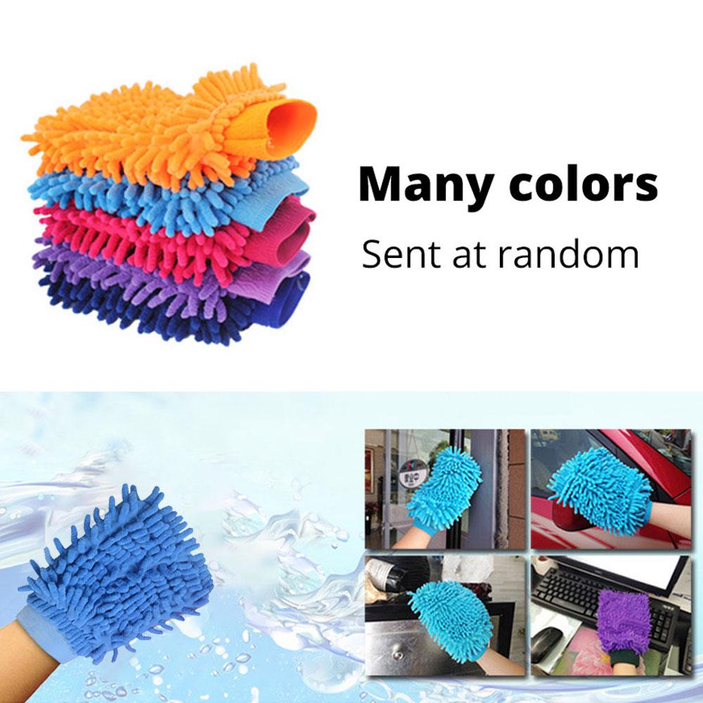 Car Wash Towels Microfiber Chenille Car Cleaning Towel Mitt Glove Soft Drying Cloth Hemming Wash Towel Water Suction Clearner