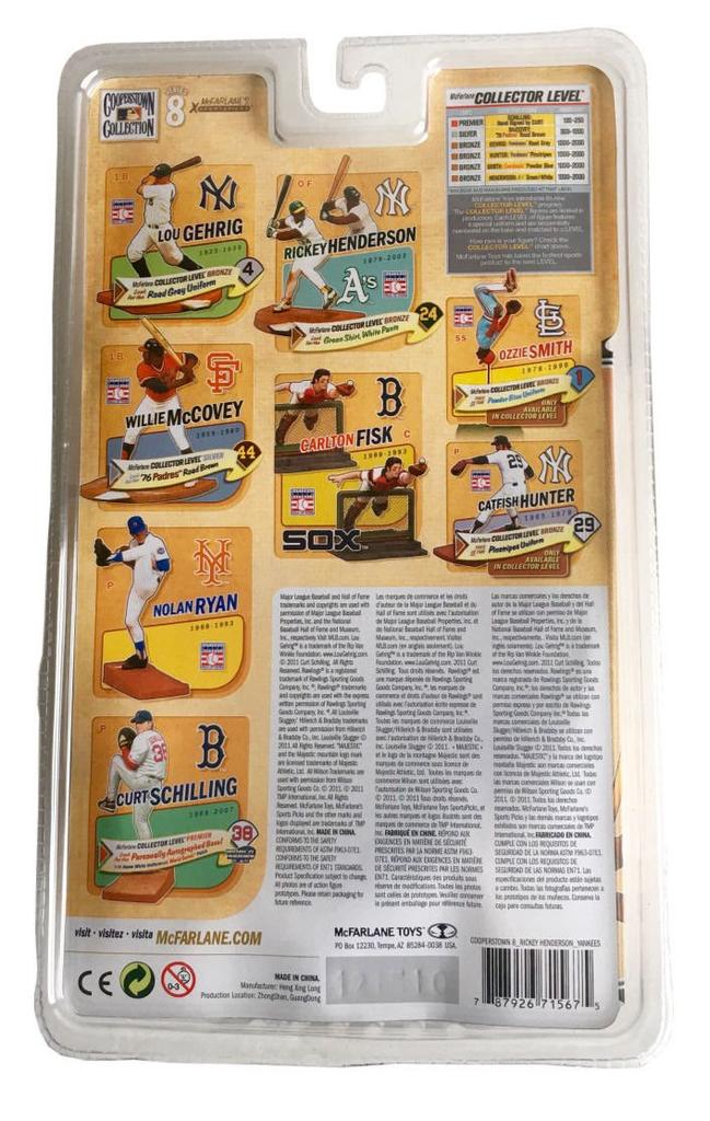 McFarlane Toys MLB Cooperstown Series York Yankees 8/Ricky Henderson/New