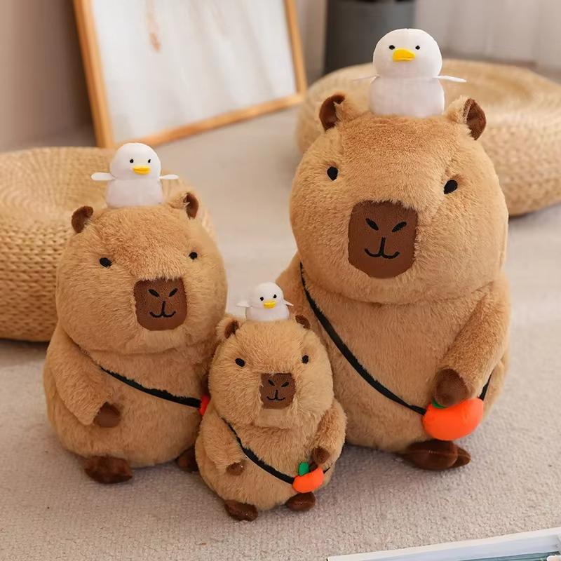 Vocal și bule de scuipat Jucării de pluș Capybara drăguț în șezut și minciună Papusa din desene animate Umplute moale Cadou pentru copii Decorarea casei