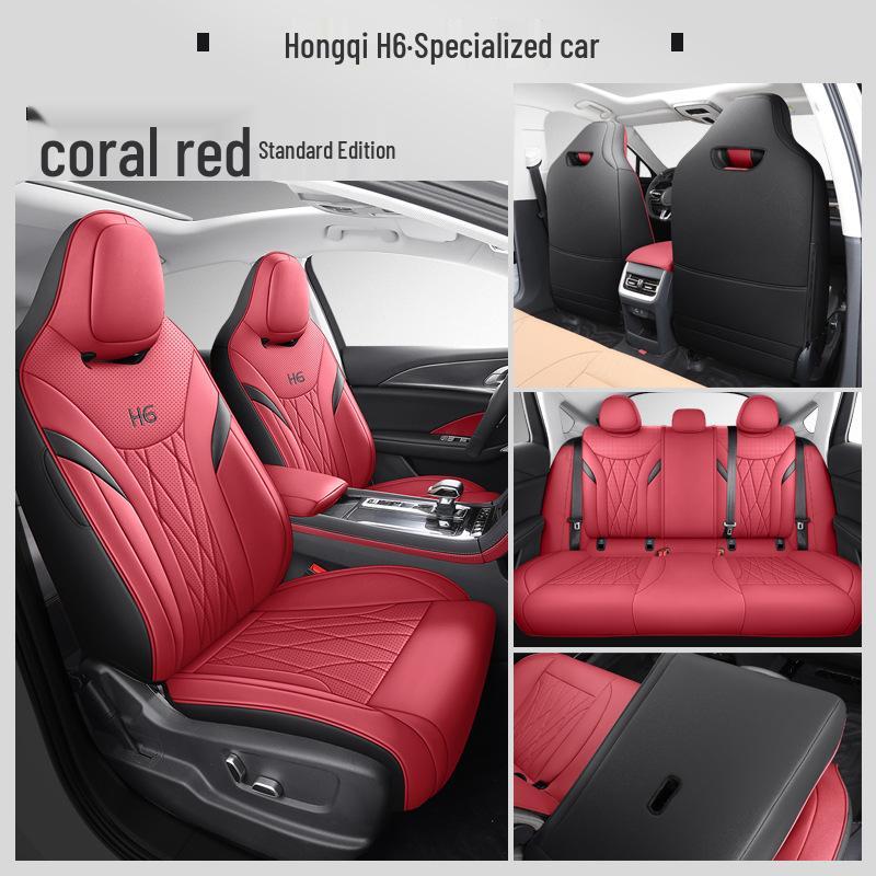 Universal Leather Car Seat Cushion for Hongqi H6 - New Model for All Seasons