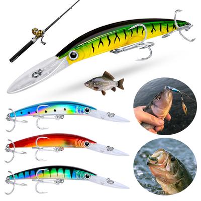 17cm 27g Minnow Plastic Hard Baits 3D Eyes Fishing Bait Artificial Bait Fishing Accessory