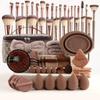 Set di 67 Pezzi di Pennelli e Spugnette per Trucco Color Caffè con Custodia da Viaggio per Principianti e Professionisti