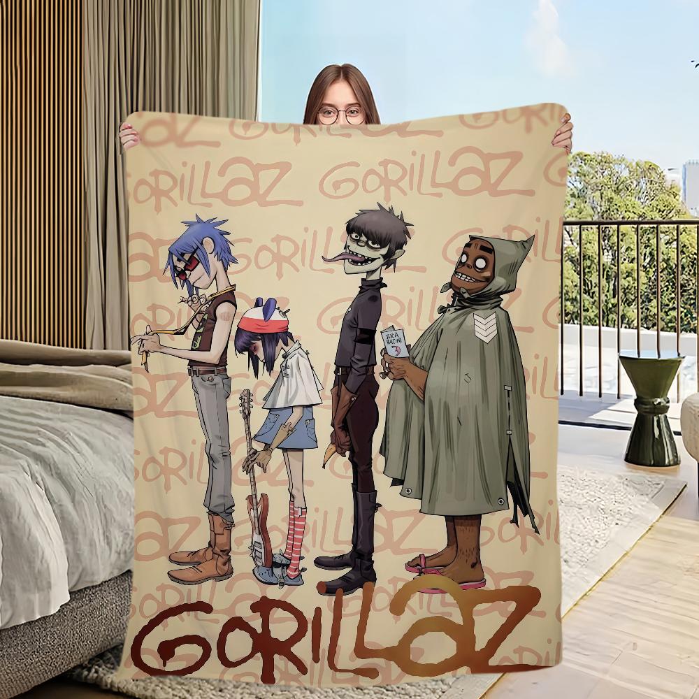Singer Rock G-Gorillaz Blanket Flannel warm comfort soft plush blanket For Picnic Beds Sofas Homes And Bedrooms
