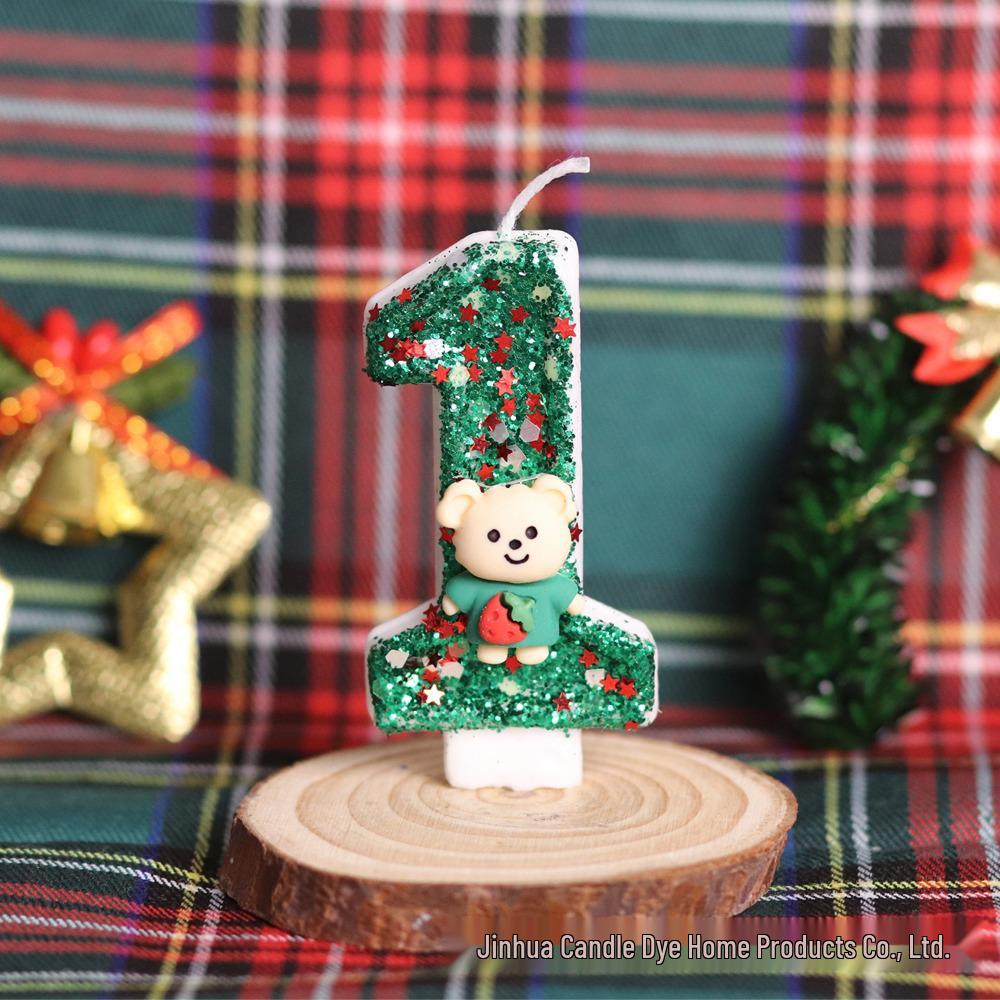 Santa Claus Birthday Number Candles - Creative Christmas Cake Decorations & Gifts