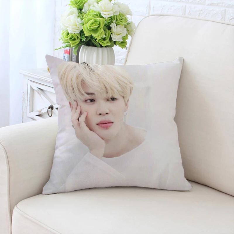 Custom Pillowcase P-Park Jimins Double-sided Printed Sofa Cushion Cover Office Chair Waist Cushion Headboard Cushion 40x40cm